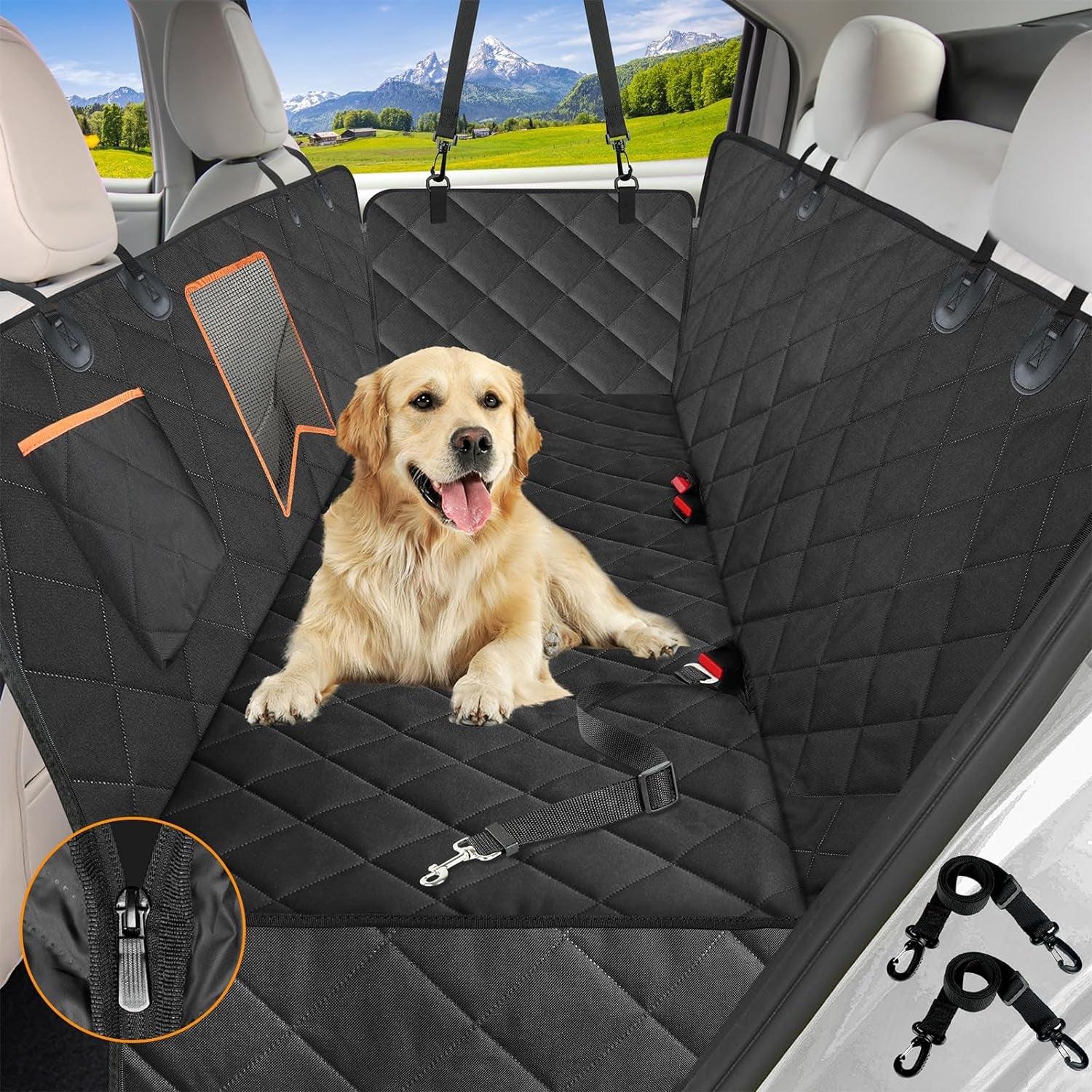 Non slip dog car seat cover hotsell