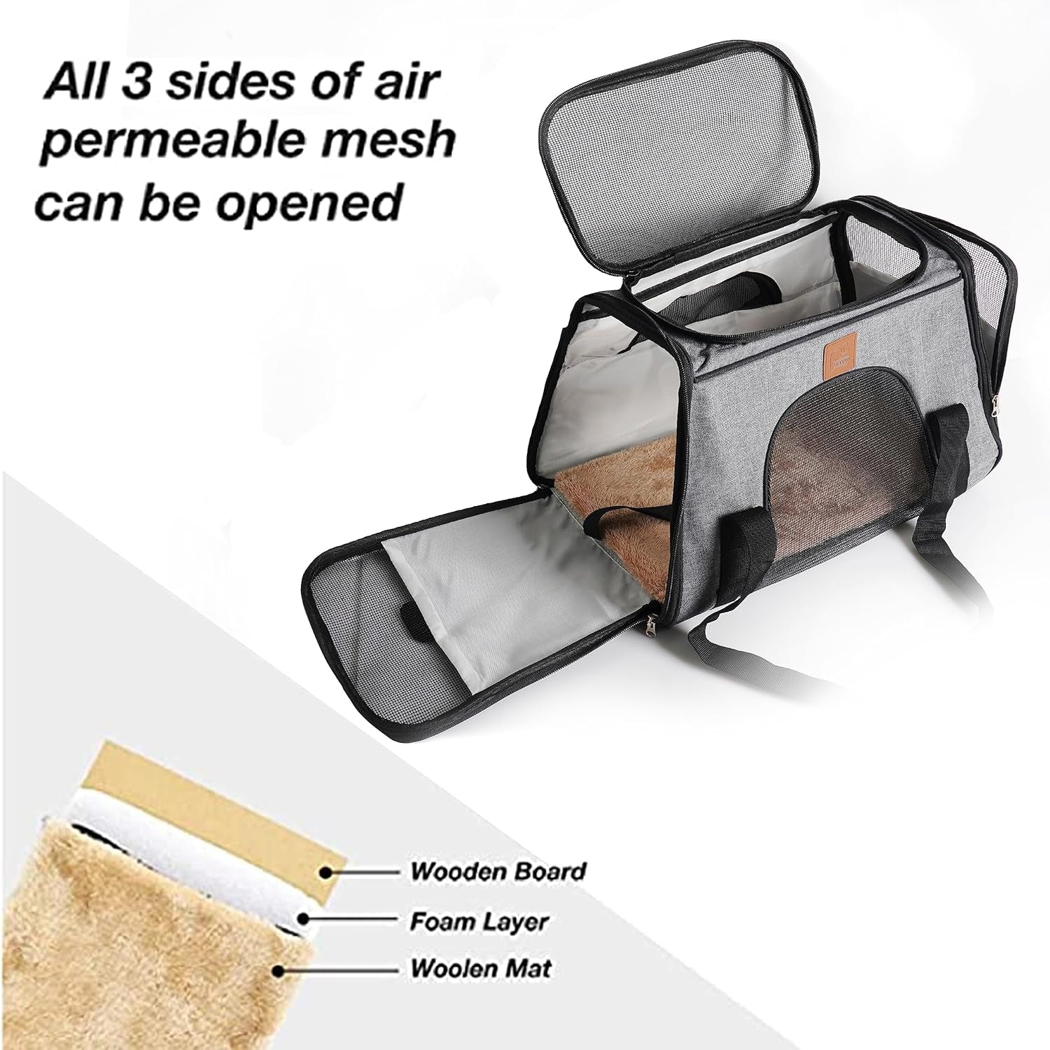 Cat Carrier Pet Carrier for Cats and Small Dogs Airline Approved Soft Sided Carrier Ventilated Pet Travel Carrier Car Seat Safe Carrier