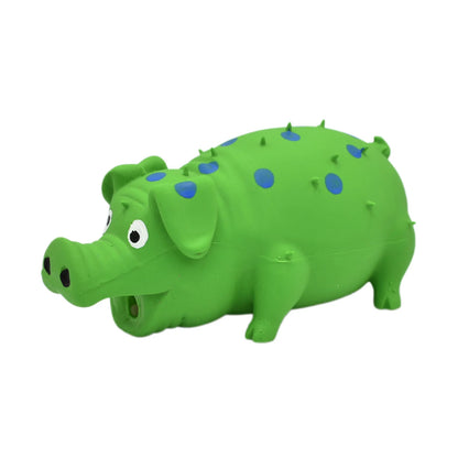 Dog Pet Toys Biting Molar Puzzle Pig Voice Pet Latex Toys Latex Pig Latex Dog Squeaky Toy Dot Piggy- Pig Dog Toy