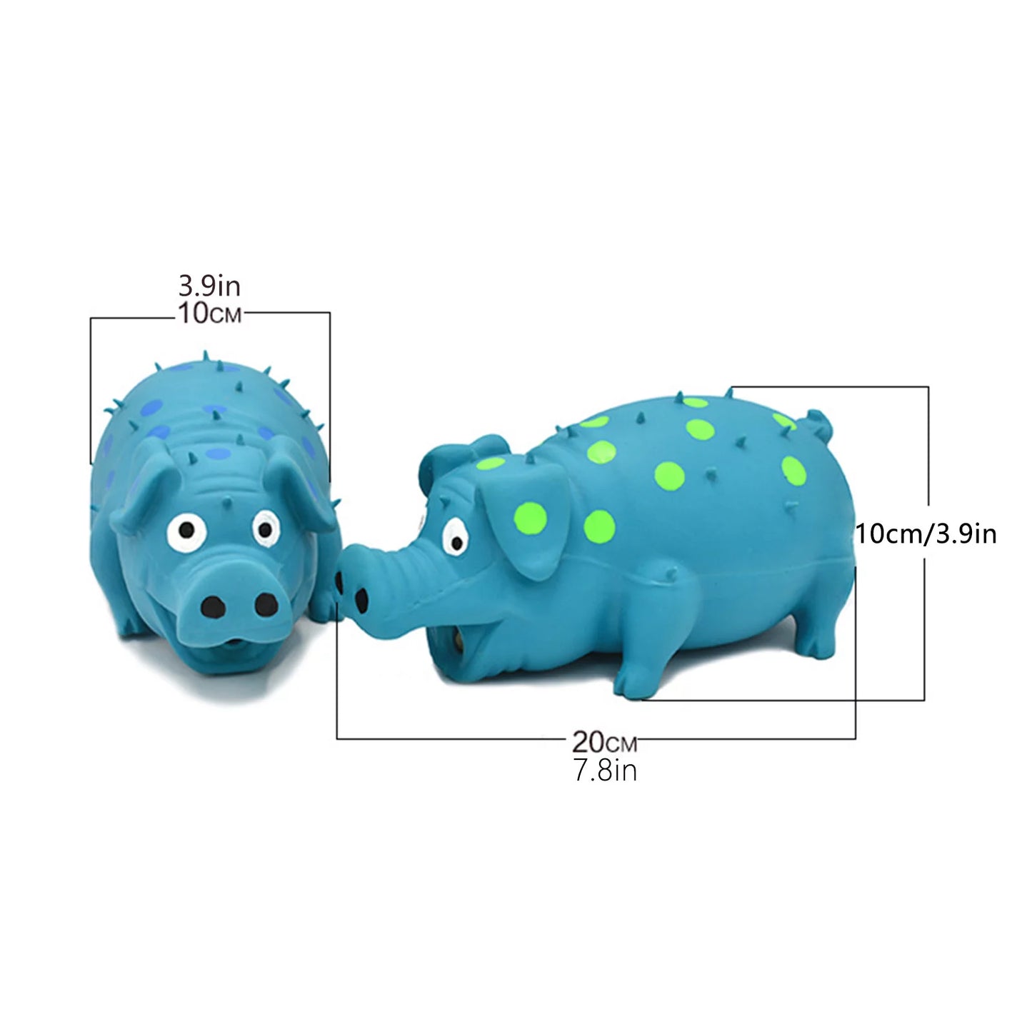 Dog Pet Toys Biting Molar Puzzle Pig Voice Pet Latex Toys Latex Pig Latex Dog Squeaky Toy Dot Piggy- Pig Dog Toy