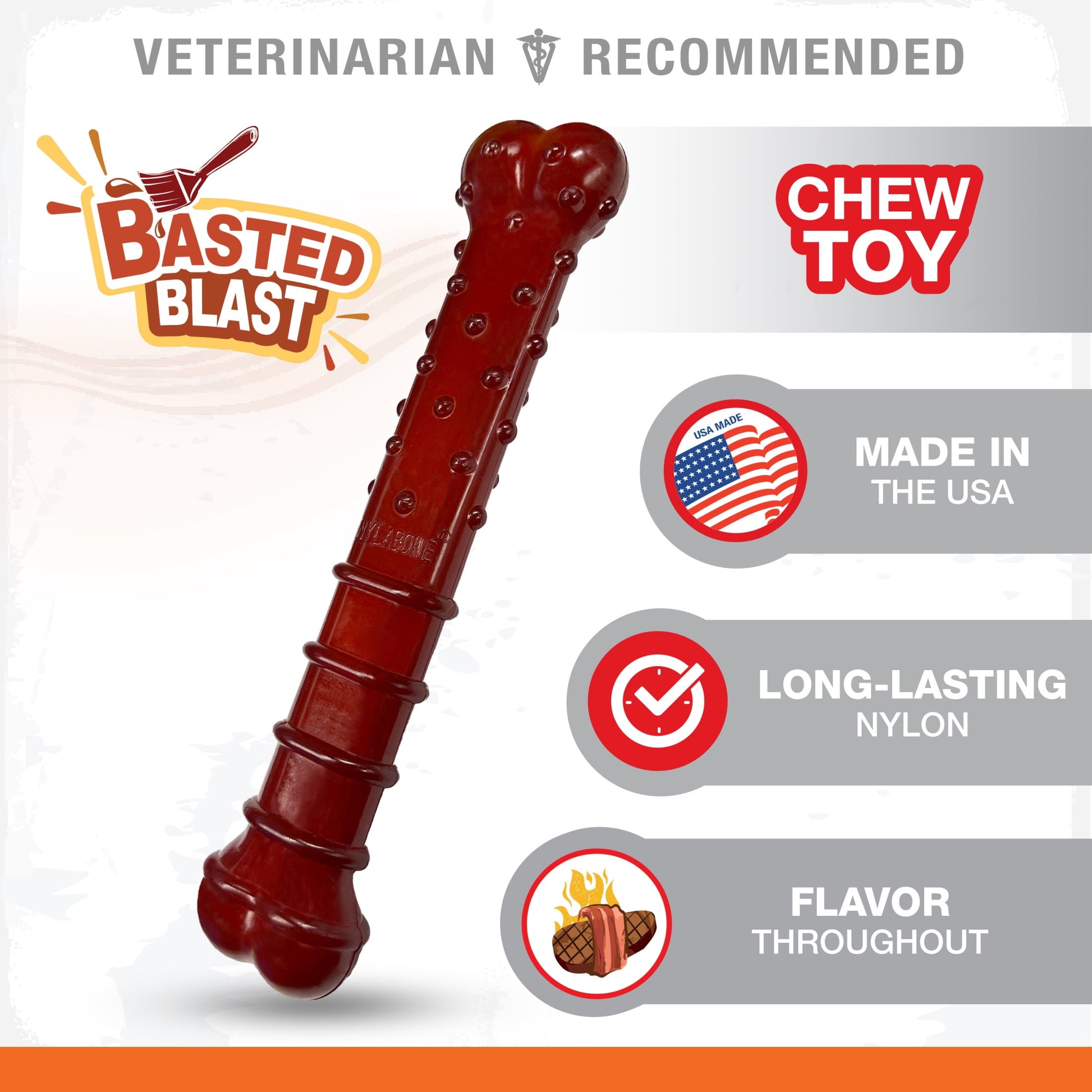 Power Chew Basted Blast Dual Flavored Dog Chew Toys Large/Giant - up to 50 Lbs. (1 Count)