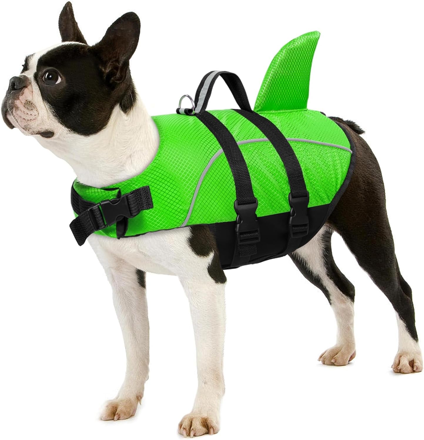 Dog Life Vest Swimming, Small Dog Life Jacket, High Flotation Dog Swim Vest with Rescue Handle, Reflective Dog Swimming Vest Swimsuit, Dog Life Preserver for Small Medium Dogs